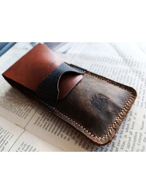 Mahfuz Crazy Gerçek Deri Özel Kalemleriniz Için Kalemlik ( 3*4 Kalem Için ) 28 cm \ 8 cm Büyük Boy NLU25