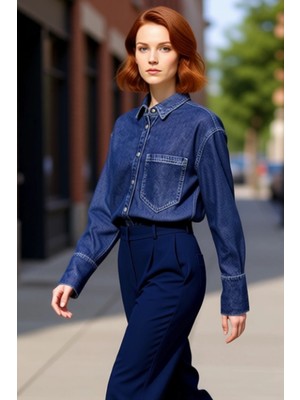 PayBuy Kadın Oversize Liyosel Denim Gömlek Modern Gardıropların Zamansız ve Fonksiyonel Üyesi Oluyor