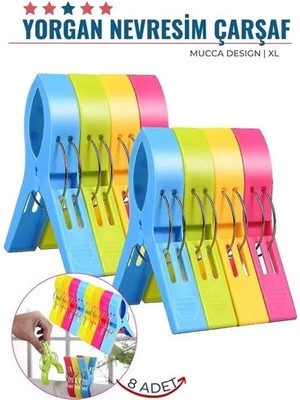 Aspata Store Bx Xl Yorgan Nevresim Çarşaf Mandalı 8 Adet Mucca Design