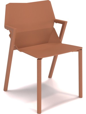 Hoka Plastik Sandalye - Turuncu Plastik Sandalye - Sağlam ve Hafif Bahçe Sandalyesi