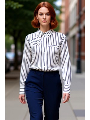PayBuy Kadın Çizgili Oversize Gömlek Katmanlı Detaylar ile Şık ve Çağdaş Bir Seçim Sunar Kaliteli