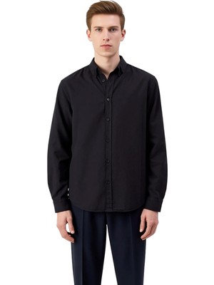 Ersefa Unisex Günlük Stilin Vazgeçilmezi Regular Fit Pamuklu Keten Görünümlü Gömlek Fonksiyonel Şık