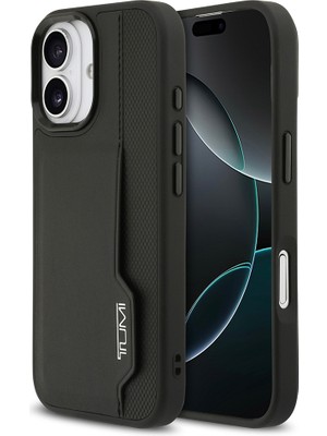 Tumi iPhone 17 Uyumlu Kılıf Tumı Orjinal Lisanslı Deri Dikey Kartlıklı Kapak Siyah