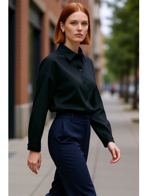 PayBuy Kadın Oversize Selanik Örme Uzun Kollu Düğmeli Gömlek Günlük Şıklık Fonksiyonel Dayanıklı Şık