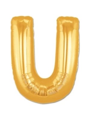 U Harf Folyo Balon Altın Renk  40 Inç