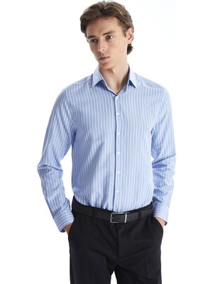 Lc Waikiki Yeni Sezon Slim Fit Uzun Kollu Çizgili Oxford Erkek Gömlek