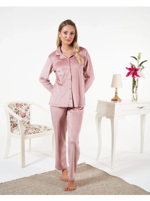 Çamaşır Kenti Estiva 25361 Gömlek Yaka Kadife Pijama Takımı