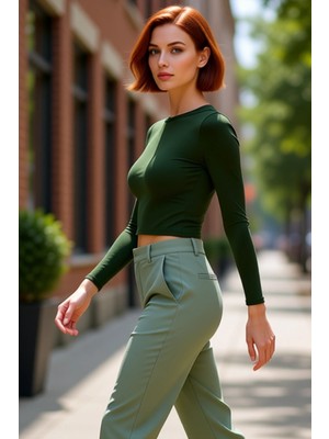 PayBuy Kadın Bordo Dik Yaka Fitted Vücuda Oturan Esnek Örme Bluz Uzun Kol Büzgülü Detaylı Günlük Kullanım