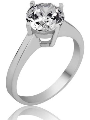 Gumush Hk Gümüş Kadın Yüzük Tek Taş |Gümüş Takı Hediyelik Ürünler