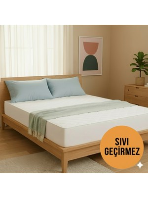 Pamuk-Polyester Kapitone Fitted Full Kenar Sıvı Geçirmez Alez Yatak Koruyucu