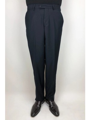 Toricelli Fistan Store Erkek Düz Yüksek Bel Klasik Kesim Rahat Kalıp Yandan Cepli Boru Paça Büyük Beden Kumaş Pantolon