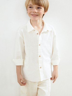 Lc Waikiki Yeni Sezon Basic Uzun Kollu Erkek Çocuk Gömlek