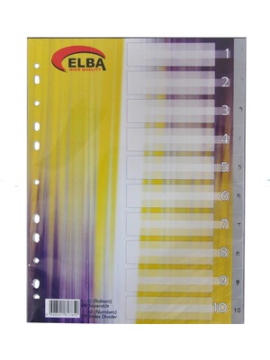 Kitabevimden Bafix Seperatör 1-10 Rakamlı Plastik A4