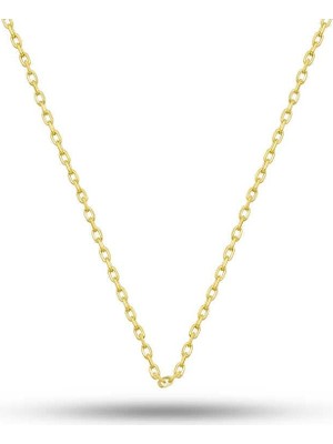Gumush Hk Gümüş Kadın Zincir Gold 0.30 Mikron 45 Cm Forse |Gümüş Takı Hediyelik Ürünler