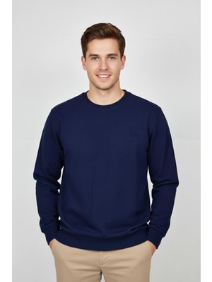 Baglan Erkek Sıfır Yaka Selanik Sweatshirt Regular Kalıp BGL-ST04870