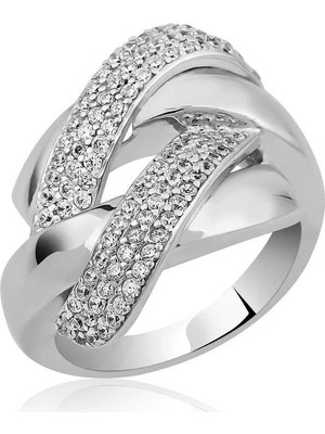 Gumush Hk Gümüş Kadın Yüzük Örgü Model Fantazi Yüzük|Gümüş Takı Hediyelik Ürünler