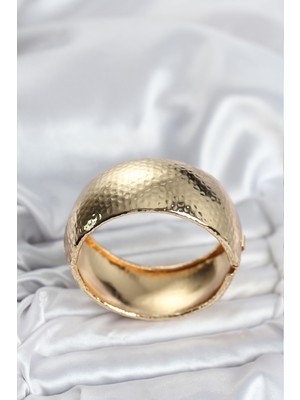 Getittir Pirinç Gold Renk Bombeli Vintage Kadın Bileklik - Lisinya