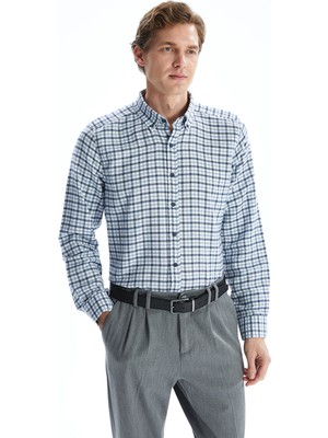 Lc Waikiki Yeni Sezon Regular Fit Uzun Kollu Ekose Gabardin Erkek Gömlek