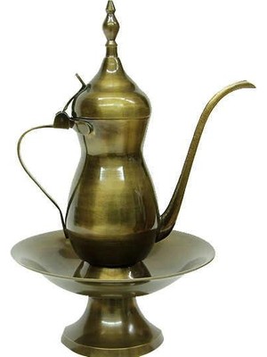 Ibrik Sahanlı Antik Kabartmalı Dekoratif Hediyelik