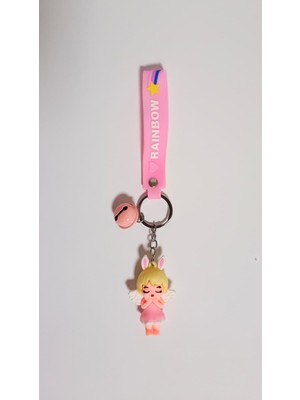 Kyops Anahtarlık Pembe Tavşan Kulaklı Melek