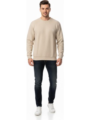 Baglan Erkek Büyük Beden Sıfır Yaka Selanik Sweatshirt BGL-ST04871