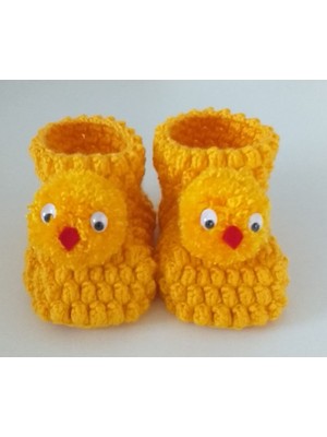 Civciv Yüz Örme Bebek Patiği