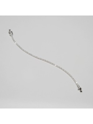 Silvalli 905 - 1,75 mm Su Yolu Dikdörtgen Gümüş Bileklik