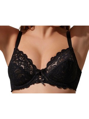 Sepetiva Nurteks 1050 Kadın Balenli Dantelli Toparlayıcı Sütyen
