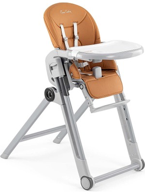 Pierre Cardin Gusto Taba Mama Sandalyesi Metal Yapı ile Güvenli ve Rahat Kullanım için Tasarlandı