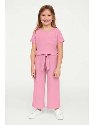 HÇM Kız Çocuk Pijama Altı Beli Lastikli Rahat Kalıp