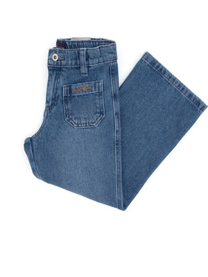 U.S. Polo Assn. Kız Çocuk Açık Mavi Flare Fit Jean Pantolon 50317882-DN0003