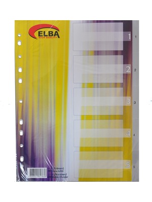 Kitabevimden Bafix Seperatör 1-5 Rakamlı Plastik A4