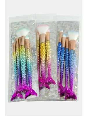 Zero Techmrt 4 Adet Balık Makyaj Fırça Seti-Renkli
