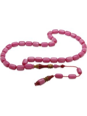 Tesbihane Sistemli Her Tanesi Usta Işçilikli Imame Hitame Kuka Kapsül Kesim Sedefli Gül Kurusu Katalin Tesbih