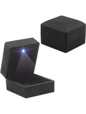 Işıklı Sert Kapaklı Renk Seçenekli Pırlanta Tektaş Yüzük Kutusu Evlilik Teklifi Özel Kutu