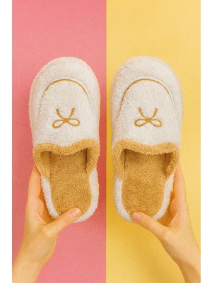 ModaFrato AMORE Kapalı Kadın Ev Terliği Günlük Rahat Kışlık Terlik