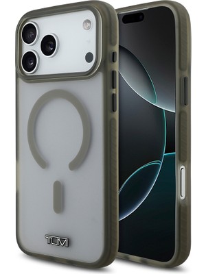 Tumi iPhone 17 Pro Max Uyumlu Kılıf Tumı Orjinal Lisanslı M-Safe Özellikli Buzlu Transparan Kapak Haki
