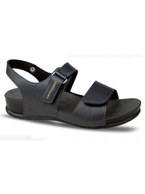 Ceyo Kadın Ortopedik Rahat Sandalet Olıva-11