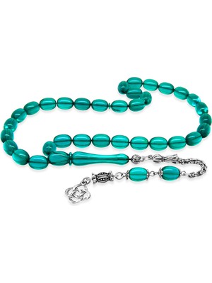 Tesbihane Kararmaz Metal Arnavut Zincir Püsküllü Sülün Imame Beyzi Kesim Turkuaz Katalin Tesbih