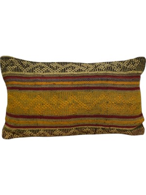 Kilim Antik El Dokuma Lumbar Kilim Kırlent Yastık Kılıfı 0277 - Yeni - Çok Renkli