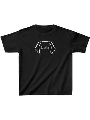 Rawea Fashion Unisex Çocuk Baskılı T-Shirt - Siyah