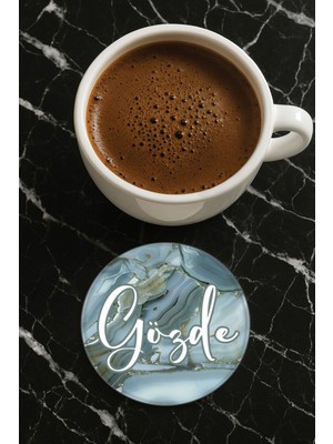 Nurdic Kişiye Özel Isim Yazılı Pleksi Mumluk / Bardak Altlığı Temalı 10X10CM Temalı İSIM43