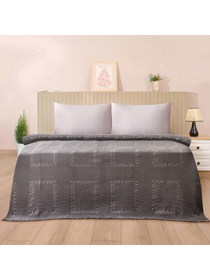 Matmel Soft Nako Çift Kişilik Yatak Örtüsü - Gri - 220X240 cm