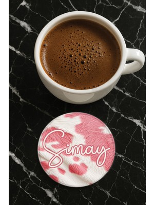 Nurdic Kişiye Özel Isim Yazılı Pleksi Mumluk / Bardak Altlığı Temalı 10X10CM Dizayn İSIM36