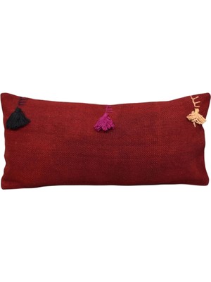 Kilim Antik El Dokuma Lumbar Kilim Kırlent Yastık Kılıfı 0297 - Yeni - Renkli