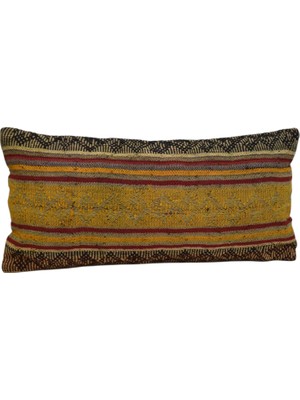 Kilim Antik El Dokuma Lumbar Kilim Kırlent Yastık Kılıfı 0296 - Yeni - Çok Renkli