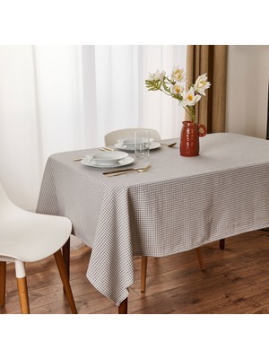 Matmel Soft Pötikareli Masa Örtüsü - Gri - 140X200 cm