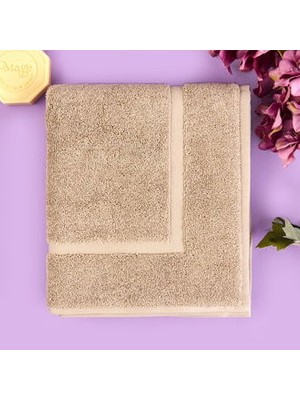 Evidea Soft Samantha Ayak Havlusu -Koyu Bej - 50X80 cm