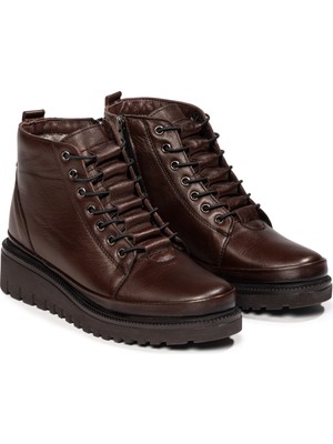 Selin Soylu Kadın Hakiki Deri Bot, Kışlık Günlük Kürklü Bot , Fermuarlı Bot, Kadın Bot