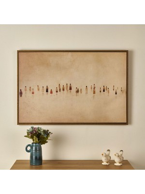 Matmel Deco Sociedad Tablo - Bej - 90X60 cm